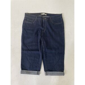 Levi's 14 Rolled Cuff Capri Rinse‎ Stretch Denim Womens Jeans